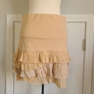 Free People FP One Maura Mini Skirt M Boho Festival Ruffle Tiered High Waist NWT